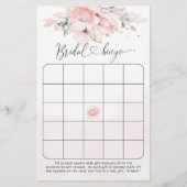 Blush roze vrijgezellenfeest bingo game (Voorkant)