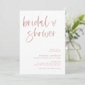 Blush Roze Vrijgezellenfeest | Boho Minimalist Bri Kaart (Staand voorkant)