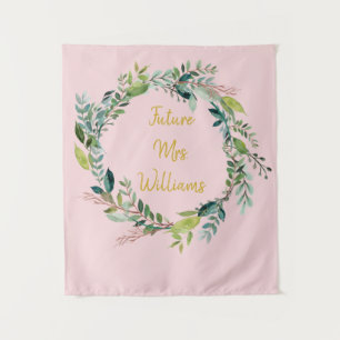 Blush roze Vrijgezellenfeest Girly Photo Booth Pro Wandkleed
