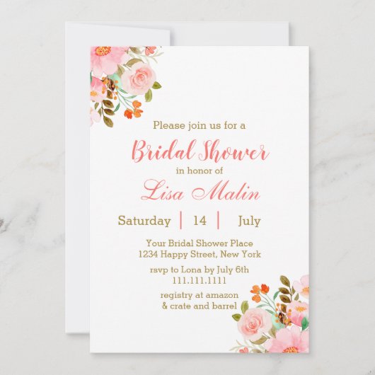 Blush Roze Vrijgezellenfeest Kaart (Voorkant)