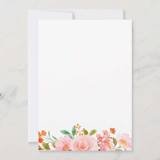 Blush Roze Vrijgezellenfeest Kaart (Achterkant)