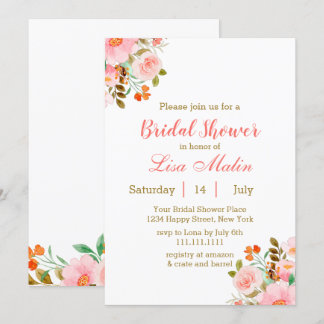 Blush Roze Vrijgezellenfeest Kaart