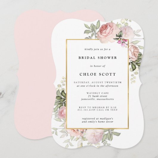 Blush Roze Vrijgezellenfeest Kaart (Voorkant / Achterkant)