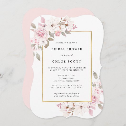 Blush Roze Vrijgezellenfeest Kaart (Voorkant / Achterkant)