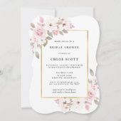 Blush Roze Vrijgezellenfeest Kaart (Voorkant)