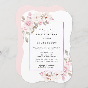 Blush Roze Vrijgezellenfeest Kaart