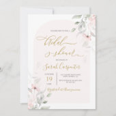 Blush Roze Vrijgezellenfeest Kaart (Voorkant)