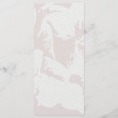 Blush roze Vrijgezellenfeest menukaart (Achterkant)