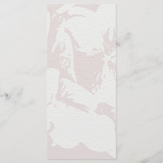 Blush roze Vrijgezellenfeest menukaart (Achterkant)