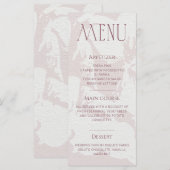 Blush roze Vrijgezellenfeest menukaart (Voorkant / Achterkant)