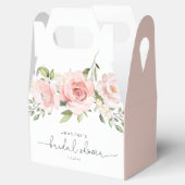 Blush roze vrijgezellenfeest met flacon bedankdoosjes (Geopend)