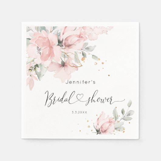 Blush roze vrijgezellenfeest met flacon servet (Voorkant)