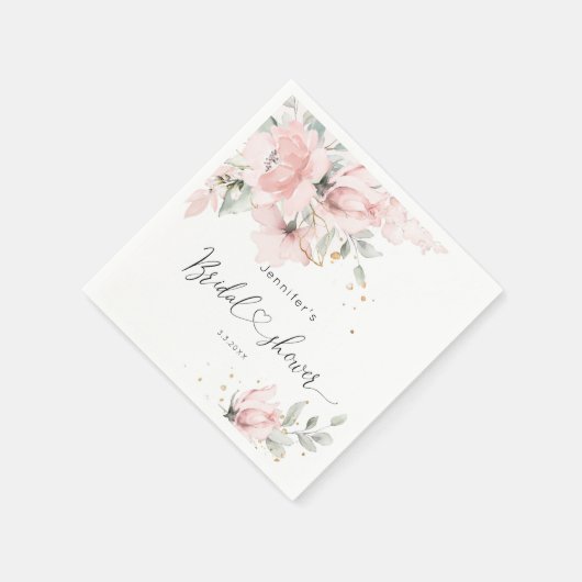 Blush roze vrijgezellenfeest met flacon servet (Hoek)