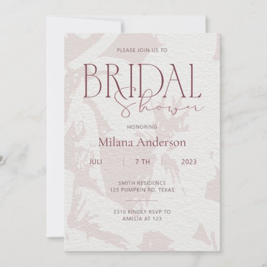 Blush roze Vrijgezellenfeest party uitnodiging (Voorkant)