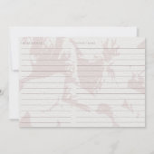 Blush Roze Vrijgezellenfeest Recipkaart Kaart (Achterkant)