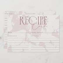 Blush Roze Vrijgezellenfeest Recipkaart