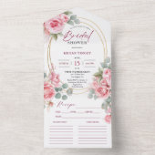 Blush Roze Vrijgezellenfeest Roos Goud Recept All In One Uitnodiging (Binnen)