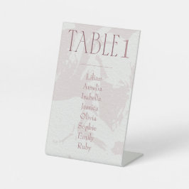 Blush roze Vrijgezellenfeest tabelnummer Reclamebord Met Voetstuk