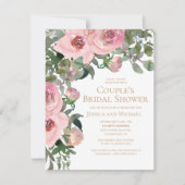 Blush Roze Vrijgezellenfeest van Green Couple Kaart (Voorkant)