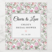 Blush Roze Vrijgezellenfeest Wijn Etiket (Enkel label)