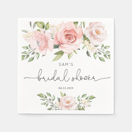 Blush roze vrijgezellenfeesten servetten (Voorkant)