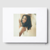 Blush roze vrouwelijke bloemen quinceañera gastenboek (Achterkant)