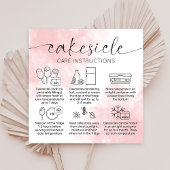 Blush Roze Waterbrush Caesicles Bakkerij Verzorgin Vierkante Visitekaartje