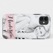 Blush Roze Waterverf Aangepaste foto aangepast Case-Mate iPhone Case (Achterkant (horizontaal))