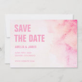 Blush Roze Waterverf Abstract Bold Bruiloft Save The Date (Voorkant)