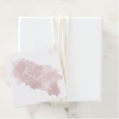 Blush roze Waterverf Baby shower Dank u Bedankjes Labels (In situ)