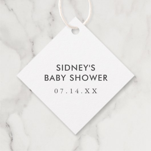 Blush roze Waterverf Baby shower Dank u Bedankjes Labels (Achterkant)