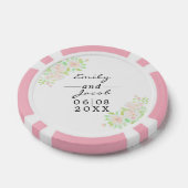 Blush roze Waterverf Bindbruiloft Poker Chips (Enkel)