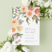 Blush Roze Waterverf Bloemen Baby shower Kaart