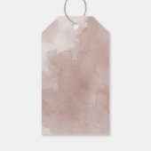 Blush roze waterverf bloemen bruiloft dank u cadeaulabel (Achterkant)