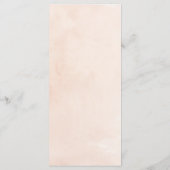 Blush Roze Waterverf Bloemen bruiloft Diner Menu (Achterkant)