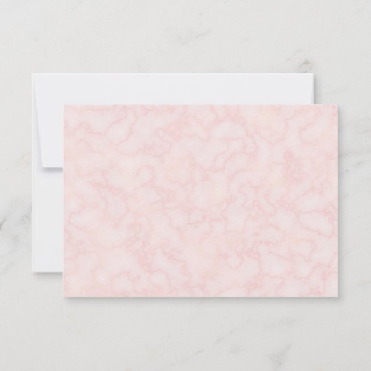 Blush Roze Waterverf Bloemen Bruiloft RSVP Kaart (Achterkant)