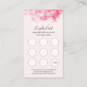 Blush Roze Waterverf Bloemen Make-up Artiest Klantenkaartje (Achterkant)