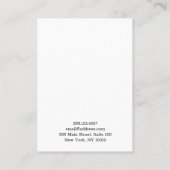 Blush Roze Waterverf Bloemen Oorbel Display Visitekaartje (Achterkant)