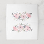 Blush Roze Waterverf Bloemen op Wit | Plaatskaartje (Buitenkant ongevouwen)