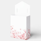 Blush Roze Waterverf Bloemen Tent Favor Box Bedankdoosjes (Geopend)