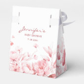Blush Roze Waterverf Bloemen Tent Favor Box Bedankdoosjes (Achterkant)