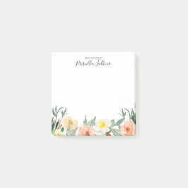 Blush roze Waterverf bloemen van de bureau van Post-it® Notes