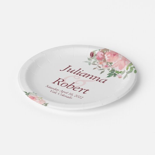 Blush roze waterverf bord papier voor spoelpapier (Gekanteld)