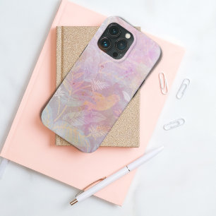 Blush Roze Waterverf Botanische vogel Case-Mate iPhone Case