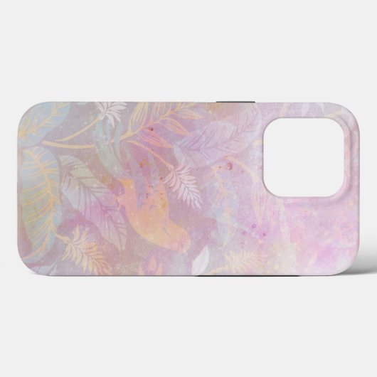 Blush Roze Waterverf Botanische vogel Case-Mate iPhone Case (Achterkant (horizontaal))