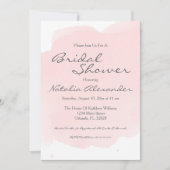 Blush Roze Waterverf Bridal Shower Uitnodiging (Voorkant)