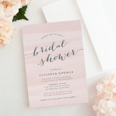 Blush Roze Waterverf Bridal Shower Uitnodiging
