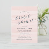 Blush Roze Waterverf Bridal Shower Uitnodiging (Staand voorkant)