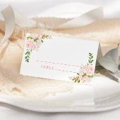 Blush roze Waterverf bruiloft met paars Kaart