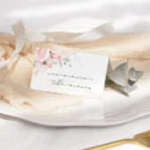 Blush roze Waterverf bruiloft met paars Plaatskaartje